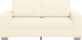 vidaXL Διθέσιος Καναπές-Διάδρομος Κρεμ 180x77x82 εκ. Ύφασμα Κοτλέ