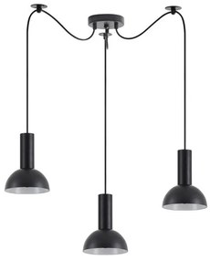 Κρεμαστό Φωτιστικό Οροφής 3xE27 Μαύρο Adept Tube 77-8556 Homelighting-77-8556-Μαύρο 77-8556