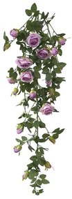 Τεχνητό Κρεμαστό Φυτό Τριανταφυλλιά 00-00-23323-3 120cm Green-Lilac Marhome Πλαστικό, Ύφασμα