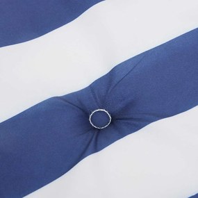 vidaXL Μαξιλάρι Πάγκου Κήπου Μπλε&Λευκό Ριγέ 150x50x4 εκ Ύφασμα Oxford