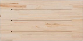 vidaXL Επιφάνεια Τραπεζιού Ορθογ. Λευκή 100x50x2,5 εκ. από Μασίφ Πεύκο