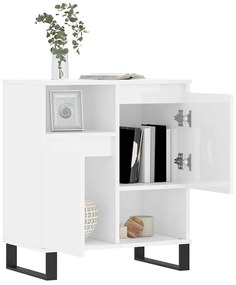 vidaXL Ντουλάπι Γυαλιστερό Λευκό 60x35x70 εκ. από Επεξεργασμένο Ξύλο