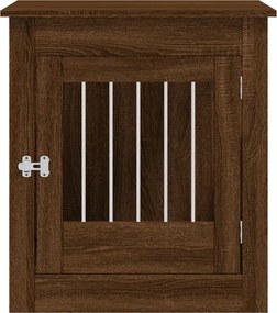 vidaXL Κλουβί Σκύλου Καφέ Δρυς 64,5 x 80 x 71 εκ. από Επεξεργ. Ξύλο