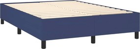 vidaXL Κρεβάτι Boxspring με Στρώμα &amp; LED Μπλε 140x200 εκ. Υφασμάτινο