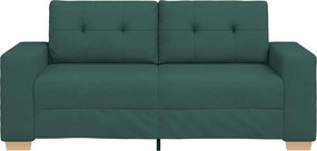 vidaXL Καναπές-Διθέσιος Σκούρο Πράσινο 180x77x82 εκ. Ύφασμα