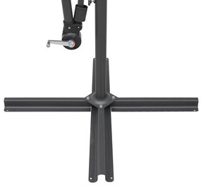 vidaXL Ομπρέλα Κρεμαστή Μαύρη 3 μ. με Ιστό Αλουμινίου