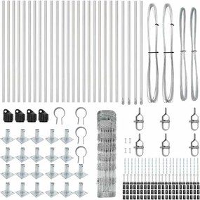 vidaXL Στύλος Περιφράξεων Γαλβανισμένο 50 x 0,8 m Ατσάλι