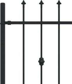 vidaXL Φράχτης με Σπίθες Μαύρο 200 x 130 εκ