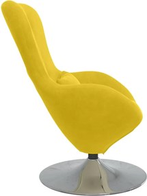 vidaXL Κάθισμα-αυγό Κίτρινο Βελούδο