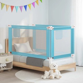 vidaXL Μπάρα Κρεβατιού Προστατευτική Μπλε 150 x 25 εκ. Υφασμάτινη