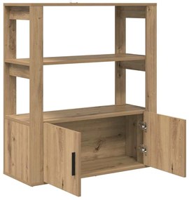 vidaXL Πλαϊνό γραφείο artisan δρυς 30 x 80 x 90 εκ Επεξεργασμένο ξύλο