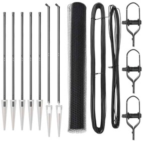 vidaXL Στύλος Περιφράξεων Γκρι 10 x 1,4 μ (13 mm πλέγμα)