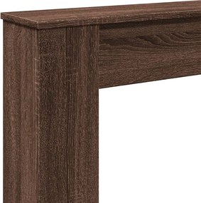 vidaXL Πλαίσιο Τζακιού Καφέ Δρυς 100x20x100 εκ. από Επεξ. Ξύλο