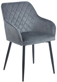 SIENA GREY VELVET ΥΦΑΣΜΑ ΠΟΛΥΘΡΟΝΑ ΜΕΤΑΛΛΙΚΗ