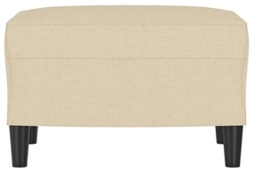 vidaXL Υποπόδιο Κρεμ 60x50x41 εκ. Υφασμάτινο