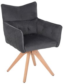 Πολυθρόνα QUILL C9843.03 Γκρί με Πόδια Ξύλο Οξιάς 61x57,5x91Υεκ. 2αδα 61x57.5x91 εκ.
