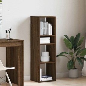 vidaXL Βιβλιοθήκη Καφέ Δρυς 34x31x112 εκ. από Επεξεργασμένο Ξύλο