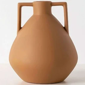 Βάζο 963DNL1221 22x22x27cm Tan Aberto Design Κεραμικό