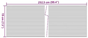 vidaXL Περιφράξεις Προστατευτικές 10 Τεμ. Μαύρο 252,5 x 19 εκ. από PVC