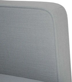 vidaXL Πολυθρόνα-Καναπέ με Μπράτσα Ανοιχτό Γκρι 53 εκ. Ύφασμα