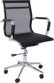 BF3201 Πολυθρόνα Γραφείου Χαμηλή Πλάτη - Mesh Μαύρο   1τμχ