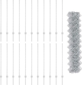 vidaXL Τεντώτο με στήριγμα Ασημί 1,2 x 25 m Ατσάλι
