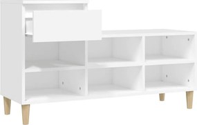 vidaXL Παπουτσοθήκη Λευκή 102x36x60 εκ. από Επεξεργασμένο Ξύλο