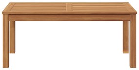 vidaXL Τραπέζι Κήπου Φυσικό 95 x 45 x 40 εκ Μασίφ ξύλο teak
