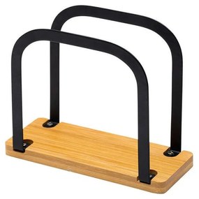 Χαρτοπετσετοθήκη Bamboo Essentials 01-13172 15x6x12,5cm Black-Natural Estia Metal,Bamboo