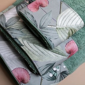 Πετσέτα Σώματος (80x150) White Fabric Somet Green 600gsm