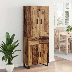 vidaXL Highboard 2 τμχ. Παλιό Ξύλο 69,5 x 34 x 180 εκ.