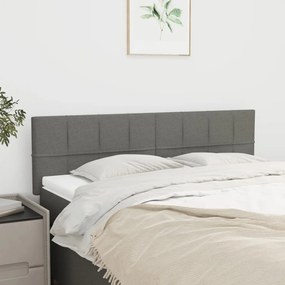 vidaXL Κεφαλάρια Σκ. Γκρι 144x5x78/88 εκ. Ύφασμα