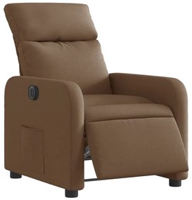 vidaXL Πολυθρόνα Ανακλινόμενη Ηλεκτρική Καφέ Υφασμάτινη