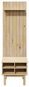 Έπιπλο χωλ OTTA 50x40x160 εκ. Μασίφ Ξύλο Πεύκου - Καφέ