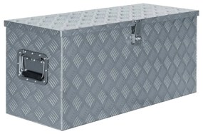 Κουτί Αποθήκευσης Ασημί 90,5 x 35 x 40 εκ. Αλουμινίου