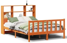 vidaXL Κρεβάτι Βιβλιοθήκη Χωρίς Στρώμα 120x200 εκ Μασίφ Ξύλο Πεύκου