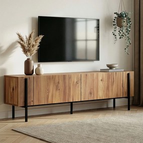 Έπιπλο Τηλεόρασης Atlantic Πεύκο / Μαύρο GROOA 180x30x45