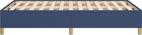 vidaXL Πλαίσιο κρεβατιού χωρίς στρώμα μπλε 120x200cm ύφασμα