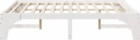 vidaXL Σκελετός Κρεβατιού Λευκό 140 x 200 cm Στερεά ξυλεία πεύκου