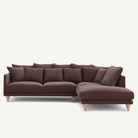 Γωνιακός καναπές από λινό βελούδο, Lazare