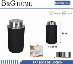 Θήκες κρεμοσάπουνου Dispenser πλαστικές - Σετ 5pcs - Black - 21775