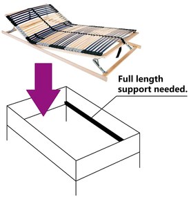 vidaXL Βάση κρεβατιού με λάμες Καφέ 140 x 190 cm Στερεό Ξύλο Μηλιάς