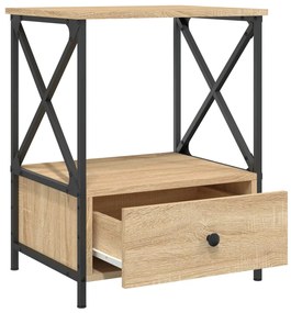 vidaXL Κομοδίνα 2 τεμ. Sonoma Δρυς 50x41x65 εκ. από Επεξεργασμένο Ξύλο