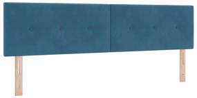 vidaXL Κρεβάτι με Στρώμα Στρώμα Σκούρο Μπλε 180x200 εκ Βελούδο