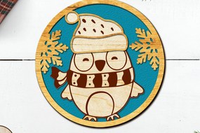 Σετ των 3 Intra απο ξύλο plywood 3mm-4mm πάχος Χριστουγεννιάτικο στολίδι Ζώο, Πολυστρωματική Τέχνη Δίασταση 4x4 cm INTRAFABR-83580942