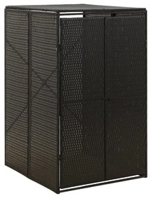 Πλαίσιο για Κάδο Απορρ. με Ρόδες Μαύρο 70x80x117 εκ Συνθ. Ρατάν