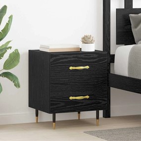 vidaXL Κομοδίνο 2 pcs Μαύρη δρυς 40 x 35 x 47.5 εκ Επεξεργασμένο ξύλο