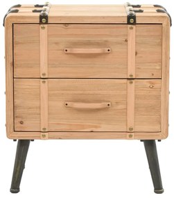 vidaXL Κομοδίνο 50 x 35 x 57 εκ. από Μασίφ Ξύλο Ελάτης