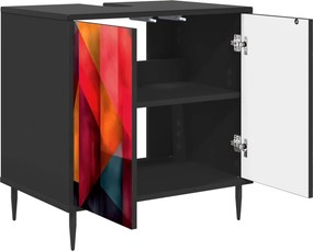 vidaXL Ντουλάπι Μπάνιου HEESCH Μαύρη Δρυς 60 x 40 x 61 εκ