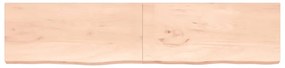 vidaXL Ράφι Τοίχου 220x50x(2-6) εκ. από Ακατέργαστο Μασίφ Ξύλο Δρυός